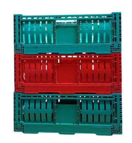 Caja de almacenamiento de plástico plegable apilable - Imagen 7